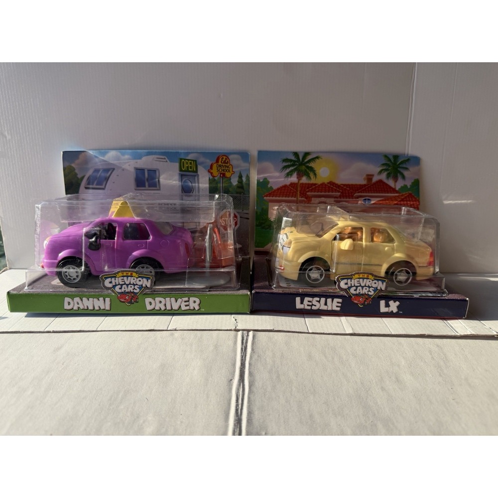 1998 The Chevron Cars Danni Driver And Leslie LX LOT of 2 Collectible NEW